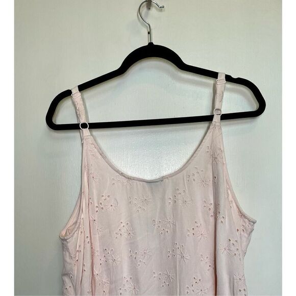Torrid Trapeze Cami Dress - Eyelet Crepe Light Pink size 2X NWT - Picture 14 of 16